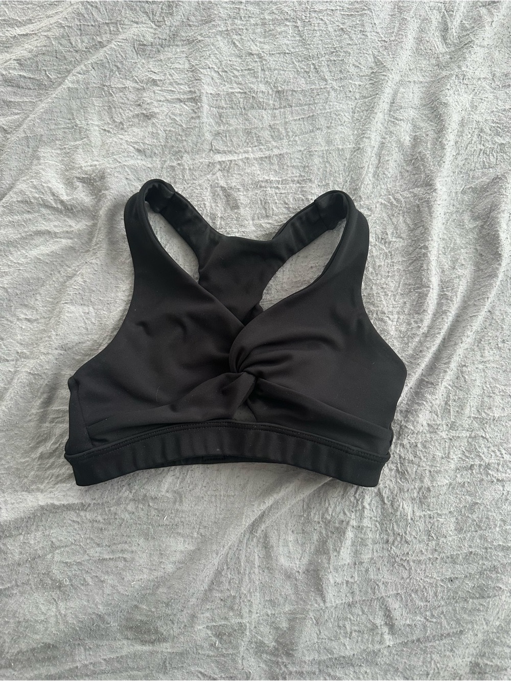 Five Dancewear Black Twist-Front Dance Sports Bra Kids